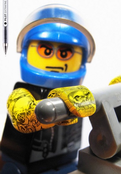 Tattooed LEGOs by PILOT