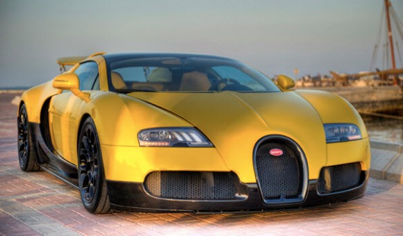 Unique Bright-Yellow Veyron Grand Sport