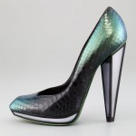 Yves Saint Laurent Snakeskin Mirror-Heeled Pump_1